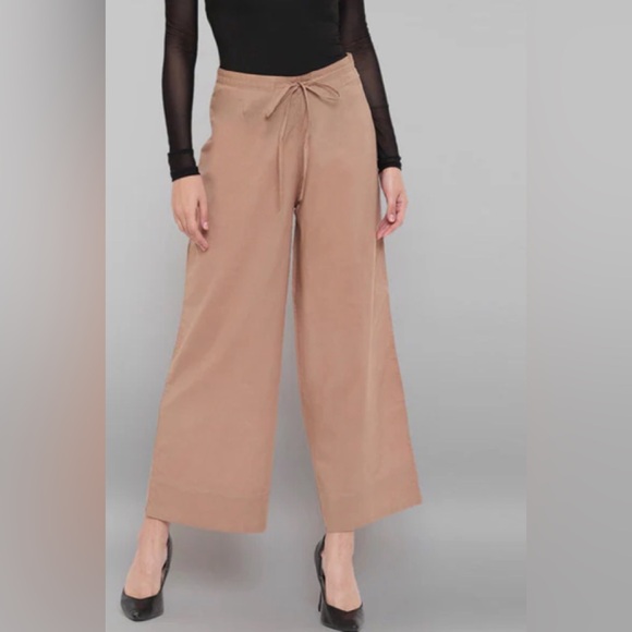 MISS SELFRIDGE London Pants Womens Size 8 High Waist Lace Up Wide Leg Culottes - Picture 4 of 8